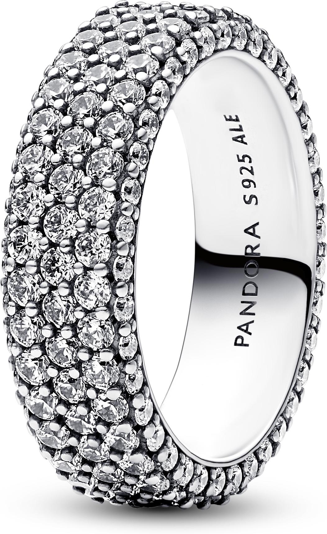 Pandora Pandora Timeless Dreireihiger Pavé Ring 192634C01 Anello donna