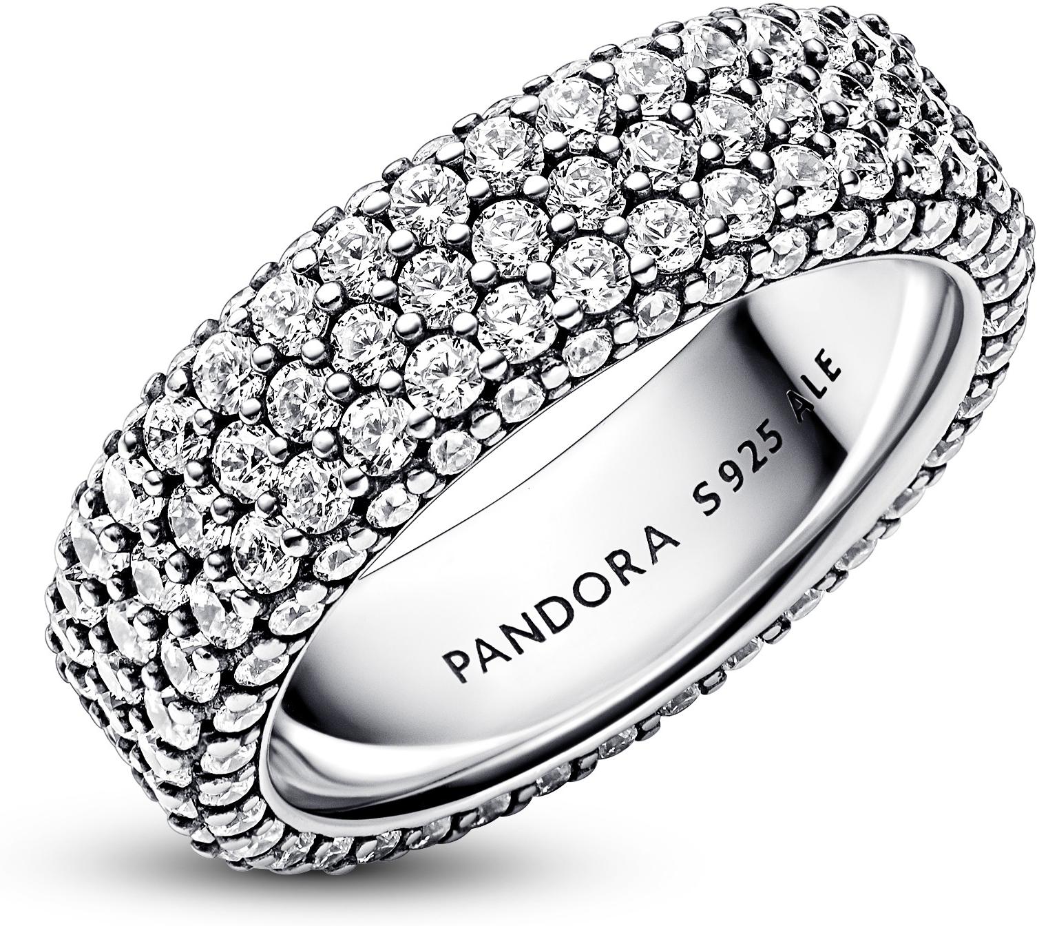 Pandora Pandora Timeless Dreireihiger Pavé Ring 192634C01 Bague pour femmes