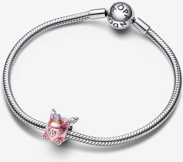 Pandora Fliegendes Einhorn Schwein Charm 792573C01 Pendentif