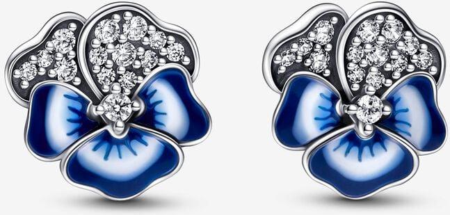 Pandora Blaue Stiefmütterchen Ohrringe 290781C01 Boucles d'oreille