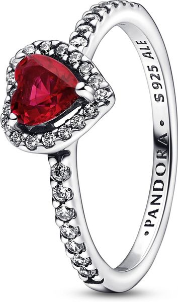 Pandora Ausgeprägtes Rotes Herz Ring 198421C02 Bague pour femmes Pandora Ausgeprägtes Rotes Herz Ring 198421C02 Bague pour femmes