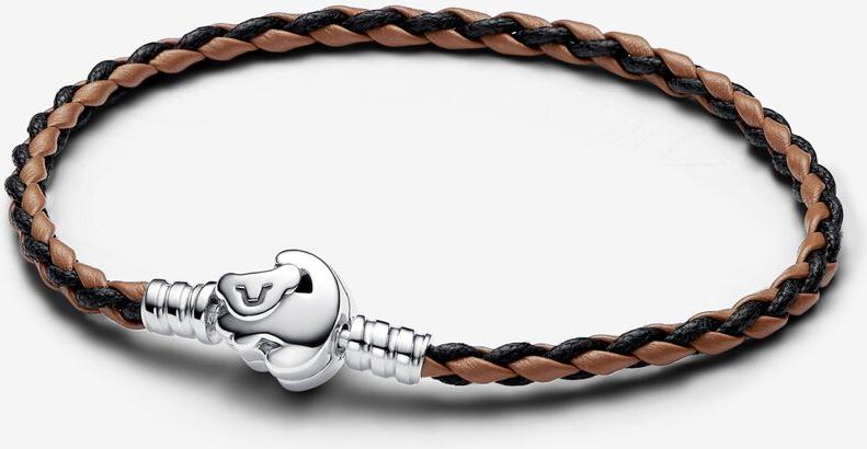 Pandora Disney Der König der Löwen Verschluss Pandora Moments Geflochtenes Lederarmband 593361C01-S3 Bracelet pour femme