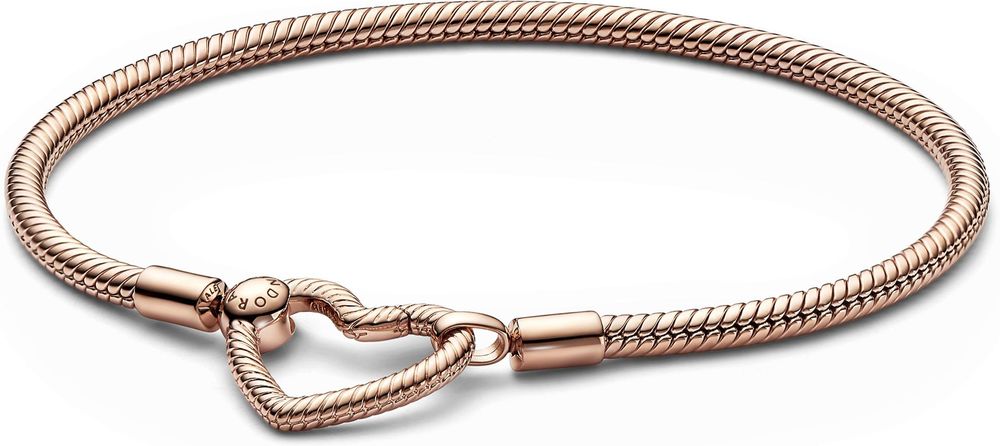 Pandora Moments Herzverschluss Schlangen-Gliederarmband 582257C00 Braccialetto per donne Pandora Moments Herzverschluss Schlangen-Gliederarmband 582257C00 Braccialetto per donne