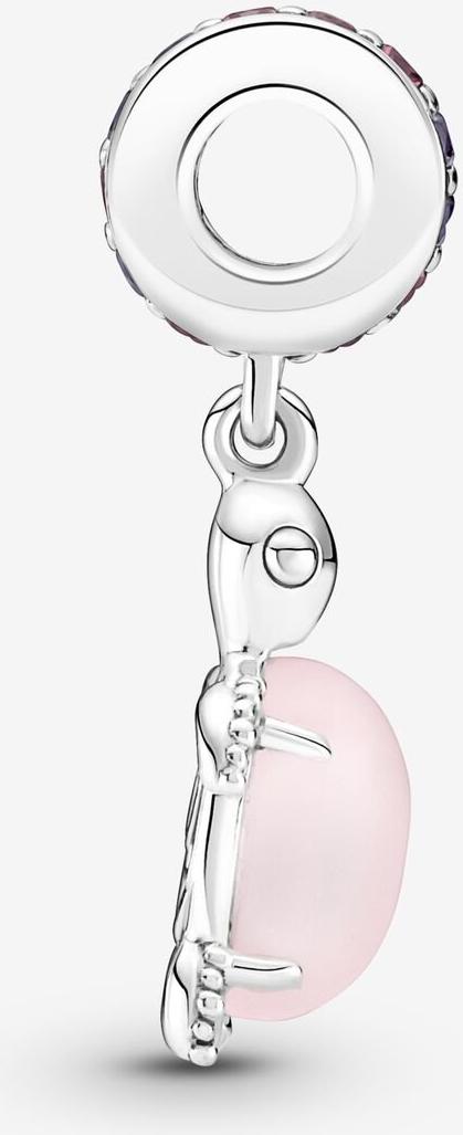 Pandora Rosafarbene Meeresschildkröte Murano-Glas Charm-Anhänger 798939C02 Colgante