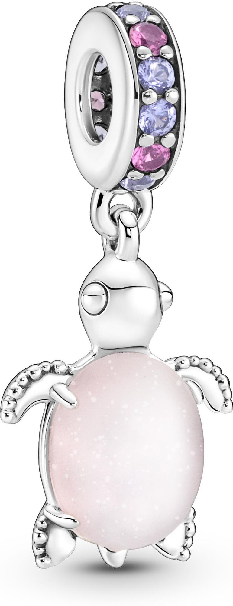 Pandora Rosafarbene Meeresschildkröte Murano-Glas Charm-Anhänger 798939C02 Anhänger