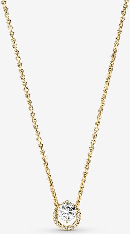 Pandora Funkelnder Runder Strahlenkranz Collier-Halskette 361174C01-45 Cadena de cuello para mujeres