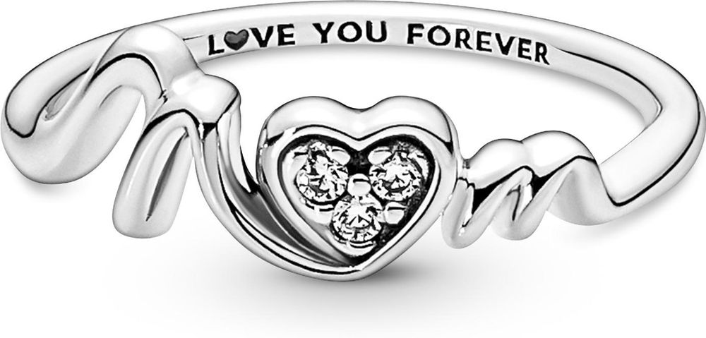 Pandora Mum Pavé Herz Ring 191149C01 Bague pour femmes Pandora Mum Pavé Herz Ring 191149C01 Bague pour femmes