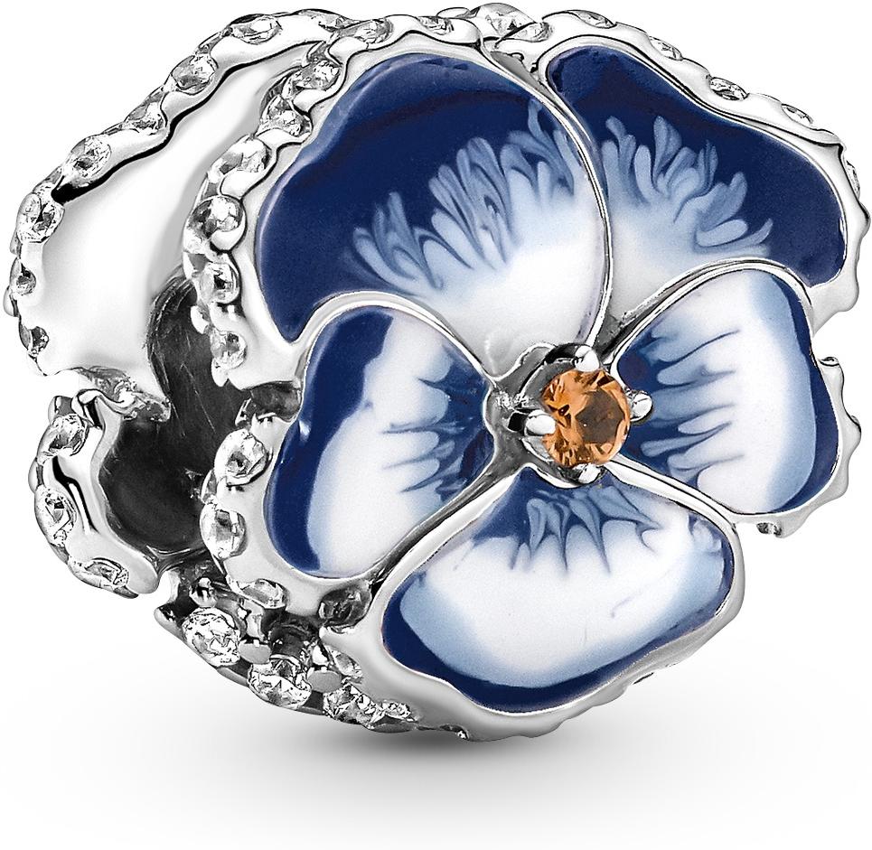 Pandora Blaues Stiefmütterchen Charm 790777C02 Anhänger