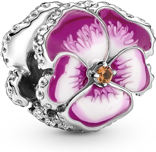 Pandora Rosafarbenes Stiefmütterchen Charm 790777C01 Pendentif Pandora Rosafarbenes Stiefmütterchen Charm 790777C01 Pendentif