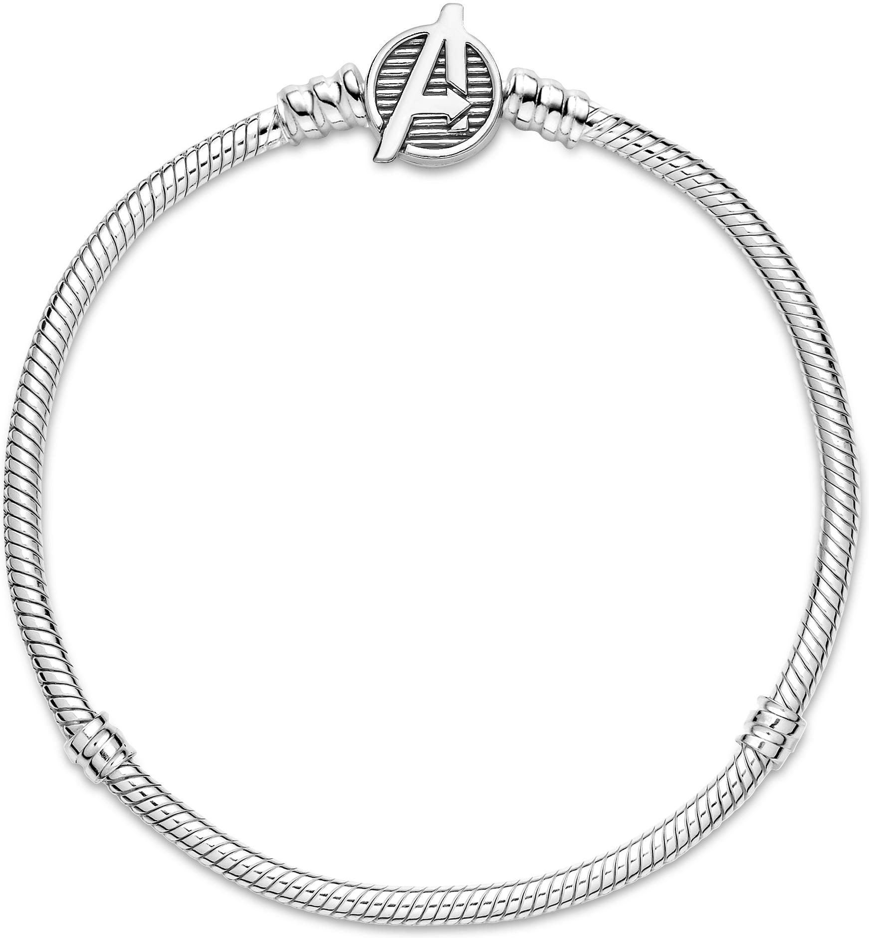 Pandora Pandora Moments Marvel The Avengers Logo-Verschluss Schlangen-Gliederarmband 590784C00 Bracelet pour femmes