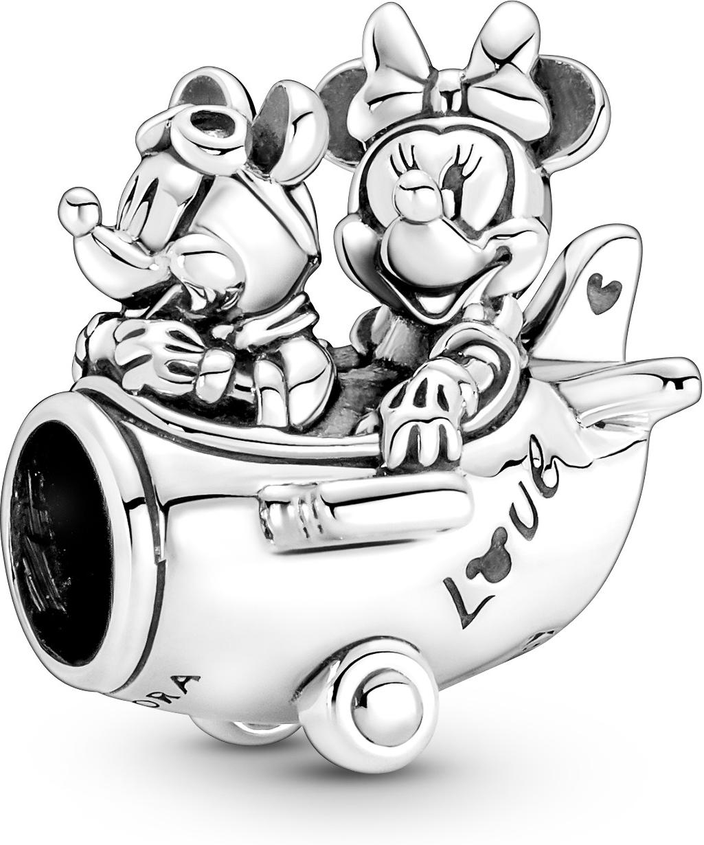 Pandora Disney Micky Maus & Minnie Maus Flugzeug Charm 790108C00 Pendentif