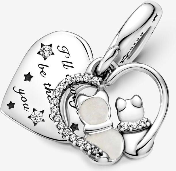 Pandora Katzen & Herz Charm-Anhänger 799546C01 Pendentif