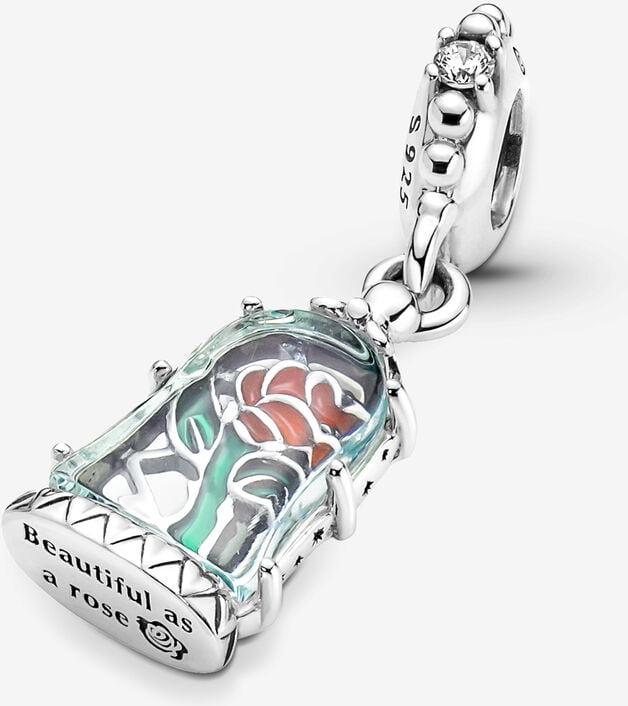 Pandora Disney Die Schöne und das Biest Verzauberte Rose Charm-Anhänger 790024C01 Pendente