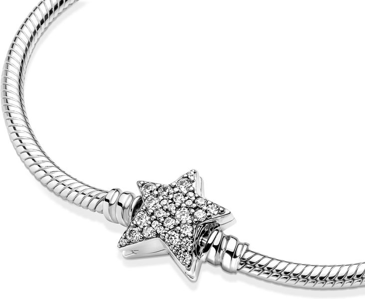 Pandora Moments asymmetrischer Stern-Verschluss Schlangen-Gliederarmband 599639C01 Damenarmband Pandora Moments asymmetrischer Stern-Verschluss Schlangen-Gliederarmband 599639C01 Damenarmband