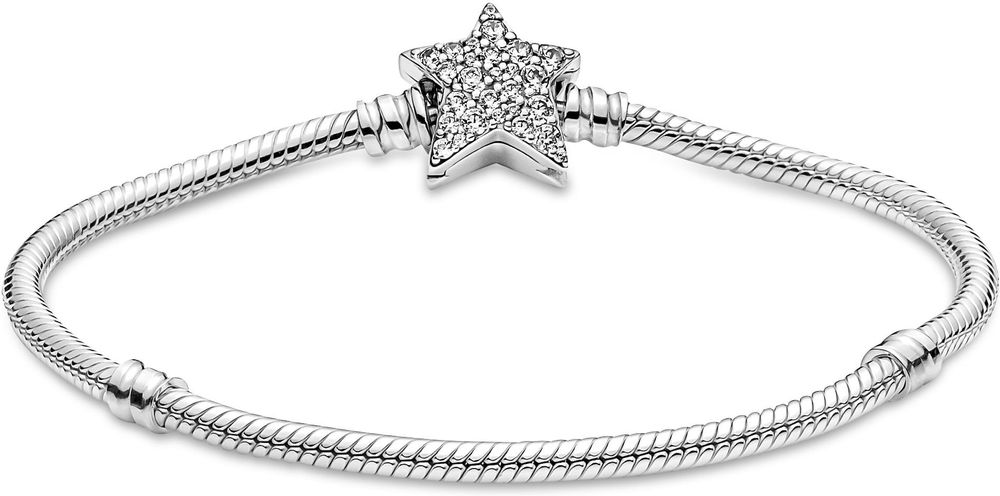 Pandora Moments asymmetrischer Stern-Verschluss Schlangen-Gliederarmband 599639C01 Damenarmband Pandora Moments asymmetrischer Stern-Verschluss Schlangen-Gliederarmband 599639C01 Damenarmband