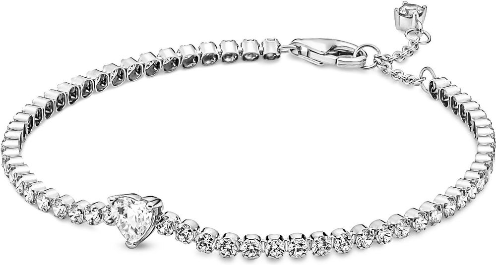 Pandora Funkelndes Herz Tennisarmband 590041C01 Braccialetto per donne Pandora Funkelndes Herz Tennisarmband 590041C01 Braccialetto per donne