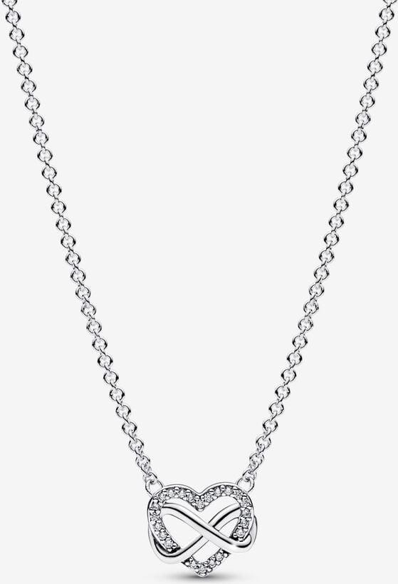 Pandora Funkelnde Unendlichkeits-Herz Collier-Halskette 392666C01-50 Cadena de cuello para mujeres