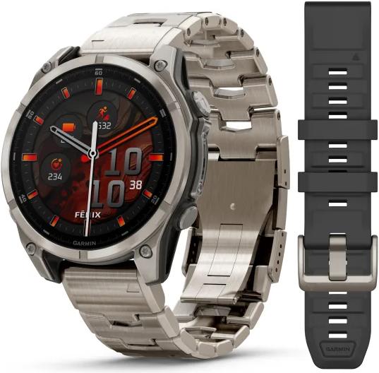 Garmin fēnix® 8 - 47 mm AMOLED Sapphire 010-02904-40 Smartwatch Garmin fēnix® 8 - 47 mm AMOLED Sapphire 010-02904-40 Smartwatch