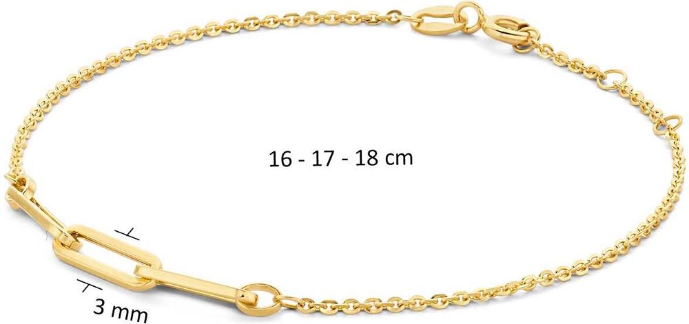 Jackie Gold Jackie JKB22.202 Dames Armband Goud - 18cm JKB22.202 Dames armband Jackie Gold Jackie JKB22.202 Dames Armband Goud - 18cm JKB22.202 Dames armband