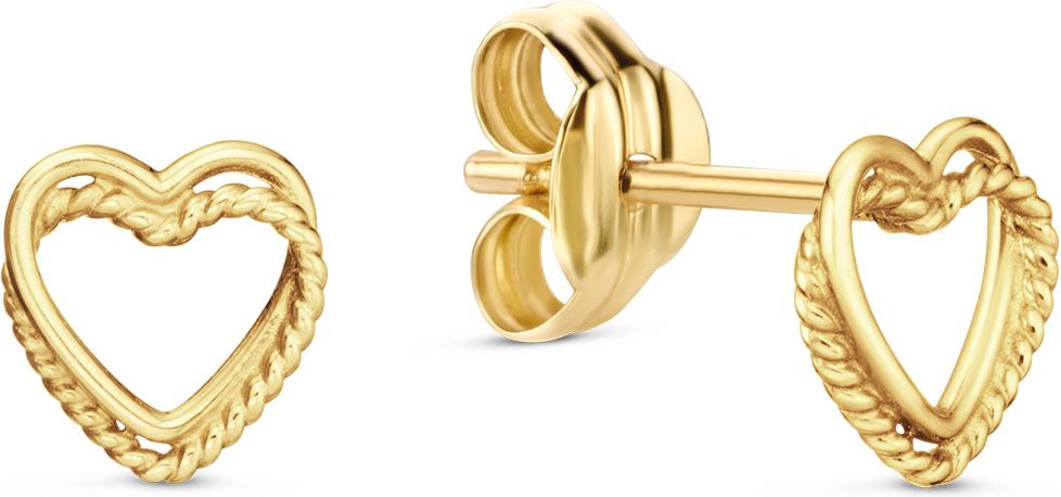Jackie Gold Twisted Heart Studs JKE24.442 Orecchini a buco Jackie Gold Twisted Heart Studs JKE24.442 Orecchini a buco