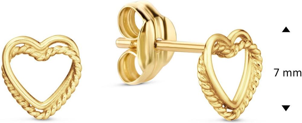 Jackie Gold Twisted Heart Studs JKE24.442 Orecchini a buco Jackie Gold Twisted Heart Studs JKE24.442 Orecchini a buco