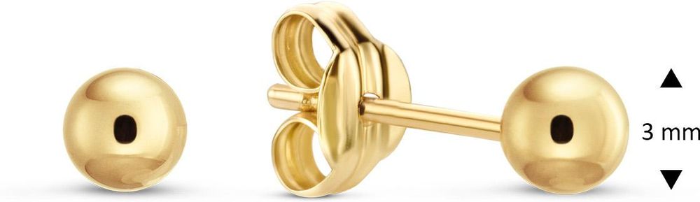 Jackie Gold Ball Studs 3mm JKE20.083 Ohrstecker Jackie Gold Ball Studs 3mm JKE20.083 Ohrstecker