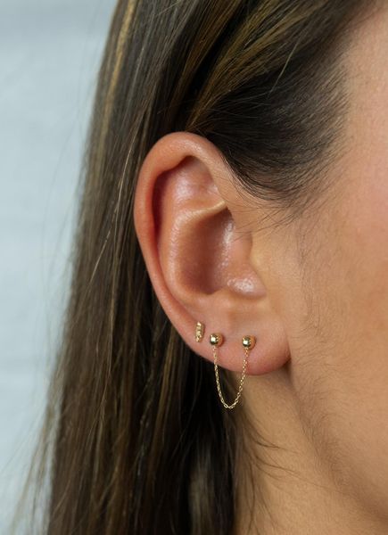 Jackie Gold Jackie JKS23.309 Dames Enkele Oorsteker Goud - 32mm JKS23.309 Ear stud