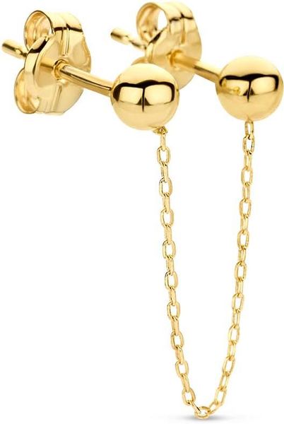 Jackie Gold Jackie JKS23.309 Dames Enkele Oorsteker Goud - 32mm JKS23.309 Ear stud
