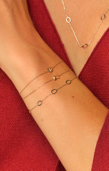 Jackie Gold Jackie JKB22.253 Dames Armband Goud - 18cm JKB22.253 Womens' bracelet