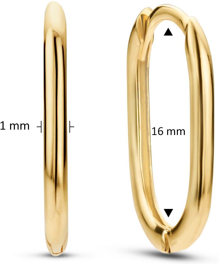 Jackie Gold Jackie JKE22.256 Dames Oorringen Goud - 17mm JKE22.256 Pendientes