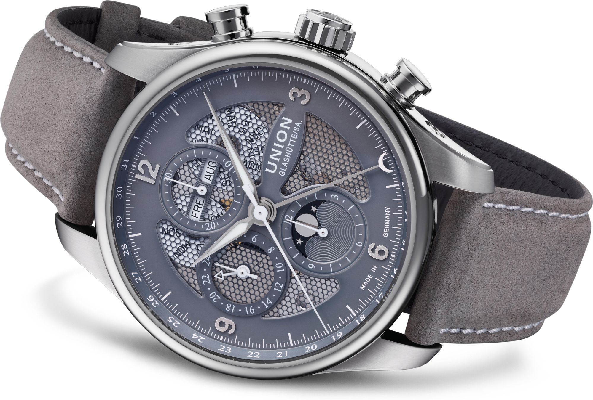 Union Glashütte Belisar Chronograph Mondphase D009.425.16.087.00 Automatic Mens Chronograph