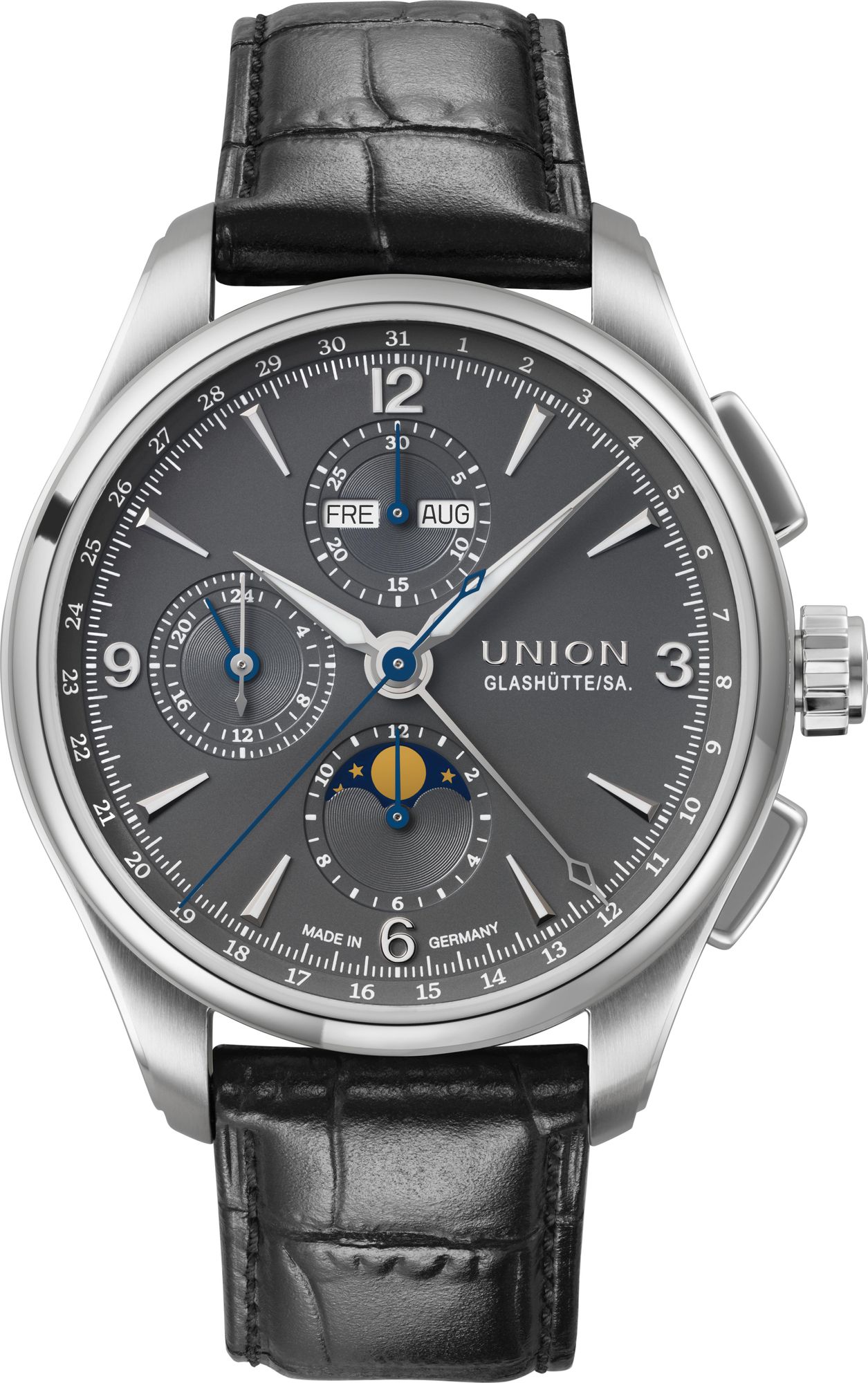 Union Glashütte Belisar Chronograph Mondphase D014.425.16.087.00 Automatic Mens Chronograph