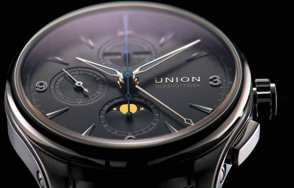 Union Glashütte Belisar Chronograph Mondphase D014.425.16.087.00 Herren Automatikchronograph Union Glashütte Belisar Chronograph Mondphase D014.425.16.087.00 Herren Automatikchronograph
