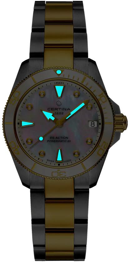 Certina DS ACTION Lady C032.007.22.116.00 Reloj Automático para mujeres Con Diamantes