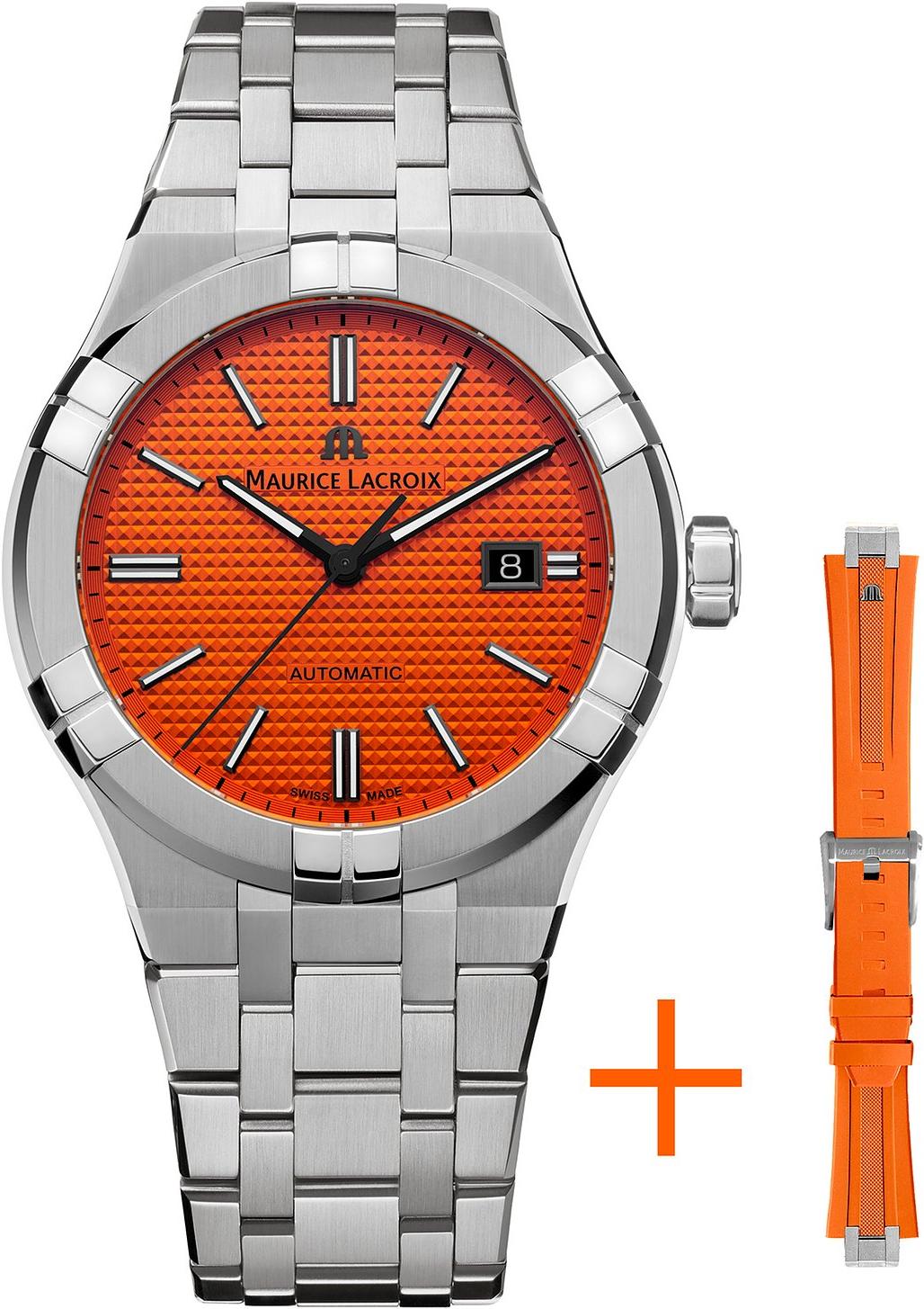 Maurice Lacroix Aikon Strap-Promotion AI6008-SS00F-530-E Reloj Automático para hombres Con pulsera adicional