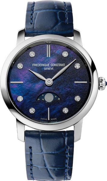 Frederique Constant Geneve SLIMLINE LADIES MOONPHASE FC-206MPND1S6 Damenarmbanduhr Frederique Constant Geneve SLIMLINE LADIES MOONPHASE FC-206MPND1S6 Damenarmbanduhr