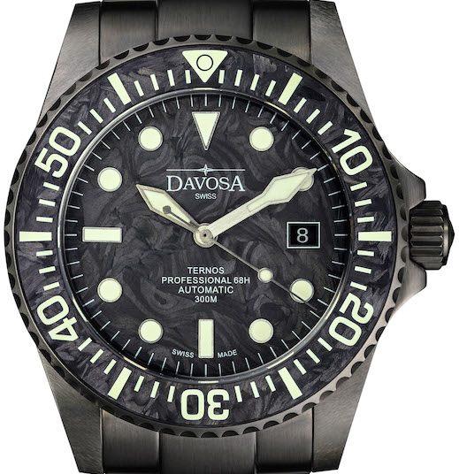 Davosa Ternos Professional Carbon (x/200) Limited Edition 161.539.50 Herren Automatikuhr Streng Limitierte Auflage Davosa Ternos Professional Carbon (x/200) Limited Edition 161.539.50 Herren Automatikuhr Streng Limitierte Auflage