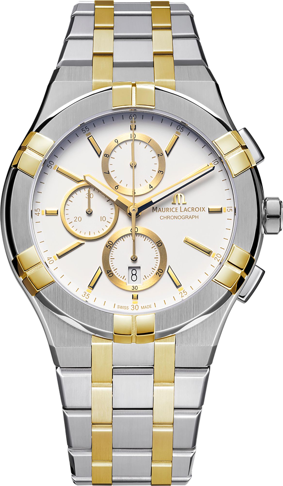 Maurice Lacroix AIKON Quartz Chronograph Duotone AI1118-PVY03-130-1 Chronographe pour homme Point Culminant de Design