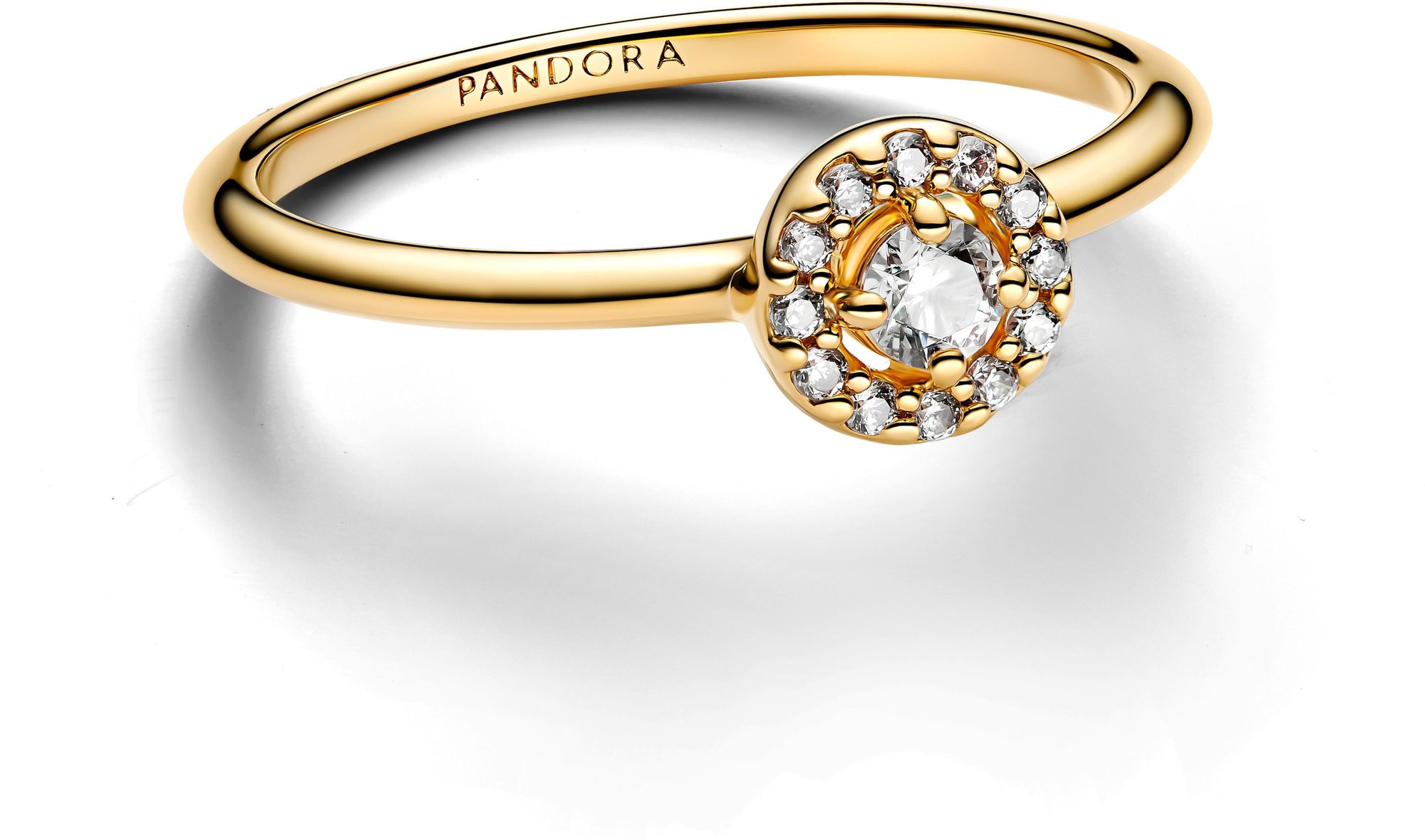 Pandora 14k Gold-plated unique metal blend  Cubic Zirconia Clear 163554C01 Anillo para mujeres