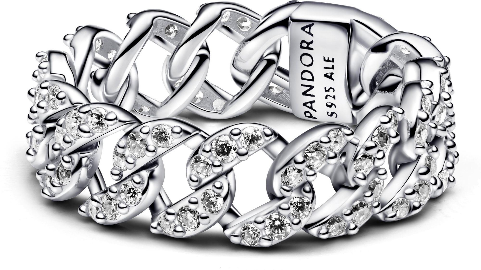 Pandora Sterling silver  Cubic Zirconia Clear 193557C01 Anillo para mujeres