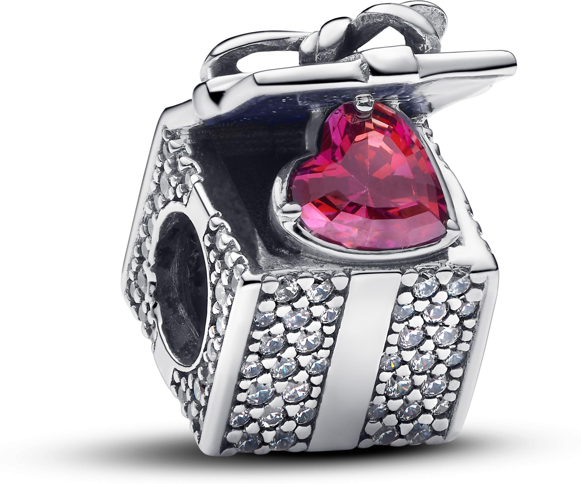 Pandora Sterling silver Enamel Cubic Zirconia Red 793603C01 Pendente