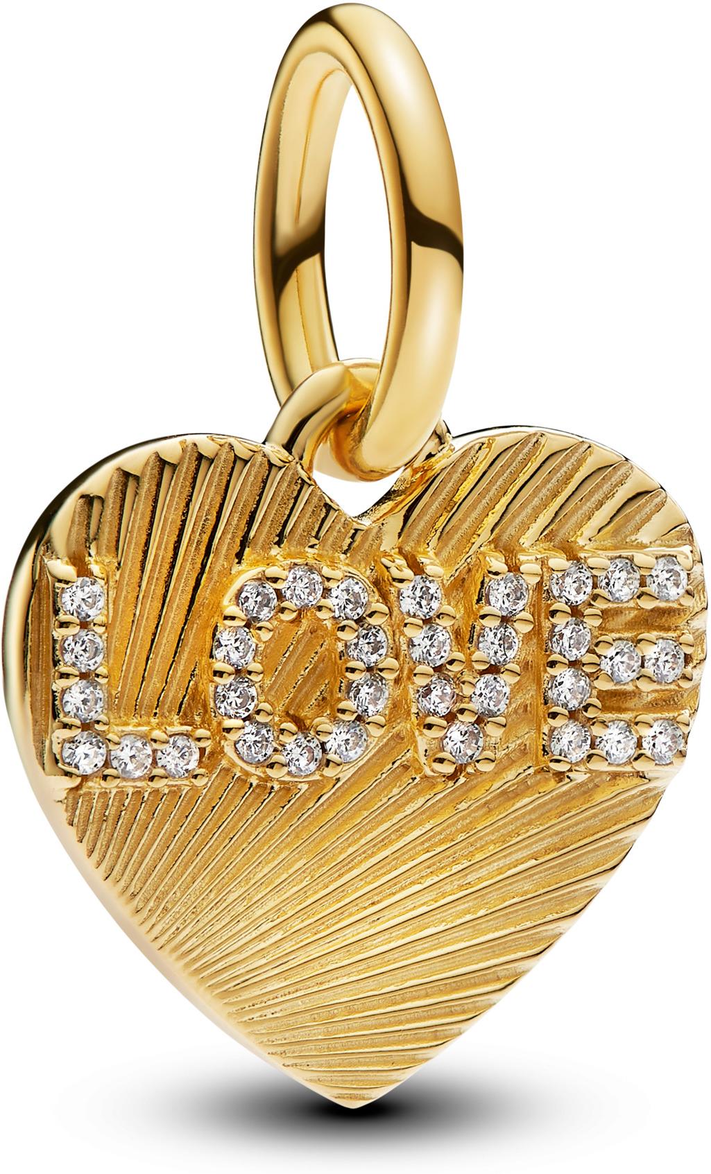 Pandora 14k Gold-plated unique metal blend  Cubic Zirconia Clear 763604C01 Pendentif