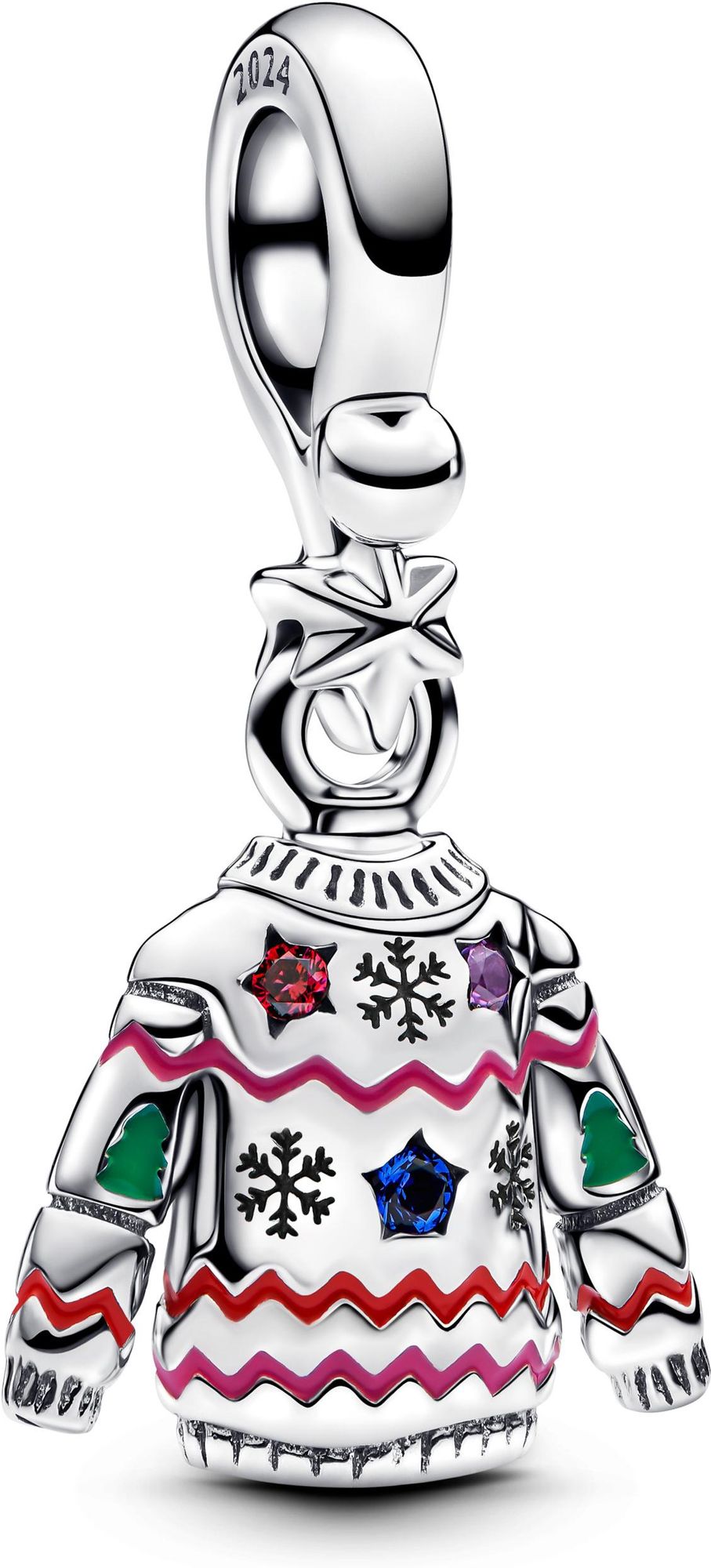 Pandora Sterling silver Enamel Man-made crystal Multicolor 793596C01 Pendant