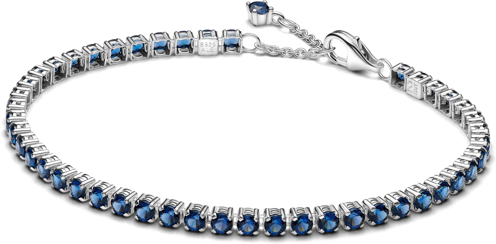 Pandora Sterling silver  Man-made crystal Blue 591469C02 Braccialetto per donne