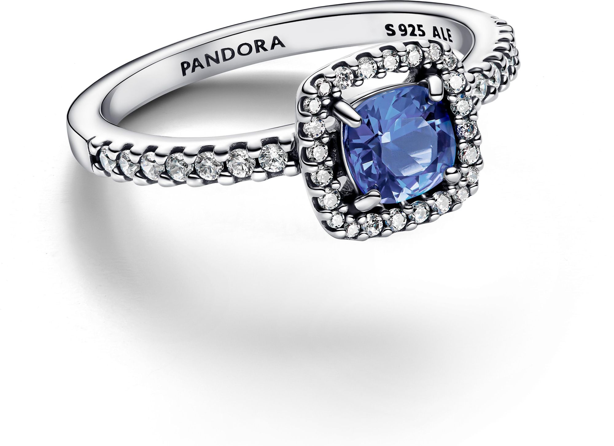 Pandora Sterling silver  Mixed stone Blue 193555C01 womans ring