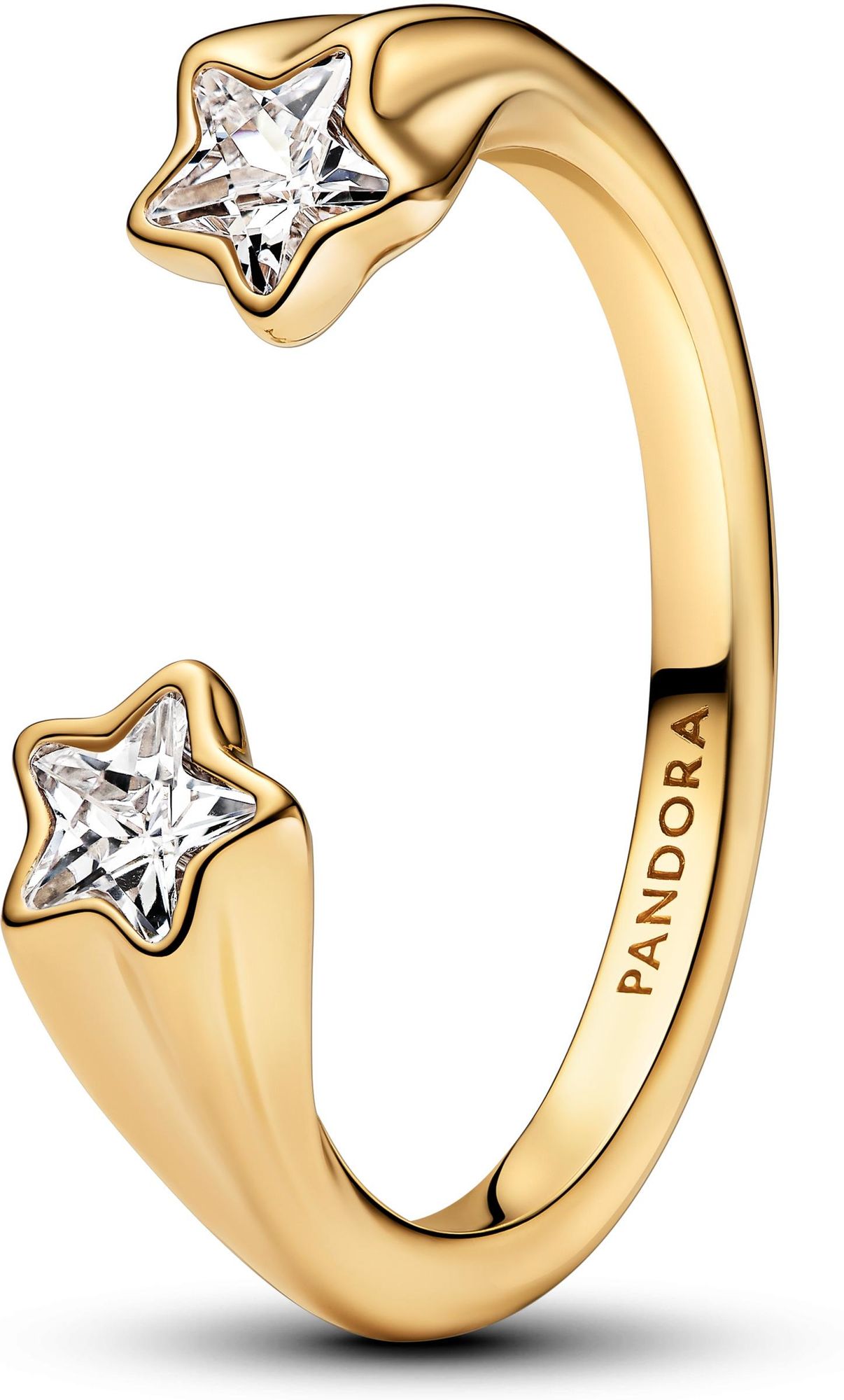 Pandora 14k Gold-plated unique metal blend  Cubic Zirconia Clear 163582C01 Anillo para mujeres