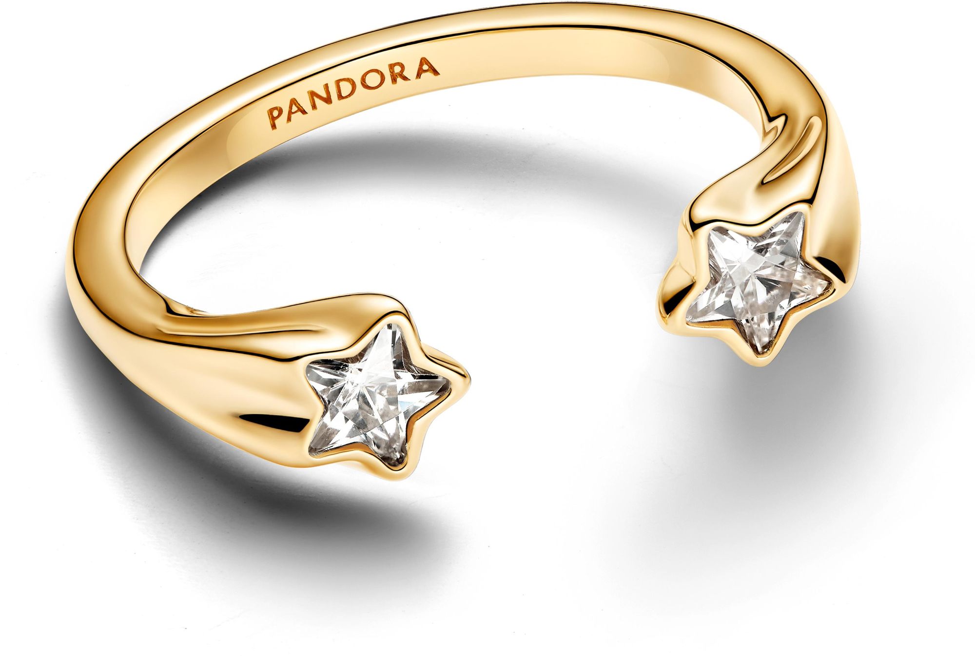 Pandora 14k Gold-plated unique metal blend  Cubic Zirconia Clear 163582C01 Anillo para mujeres