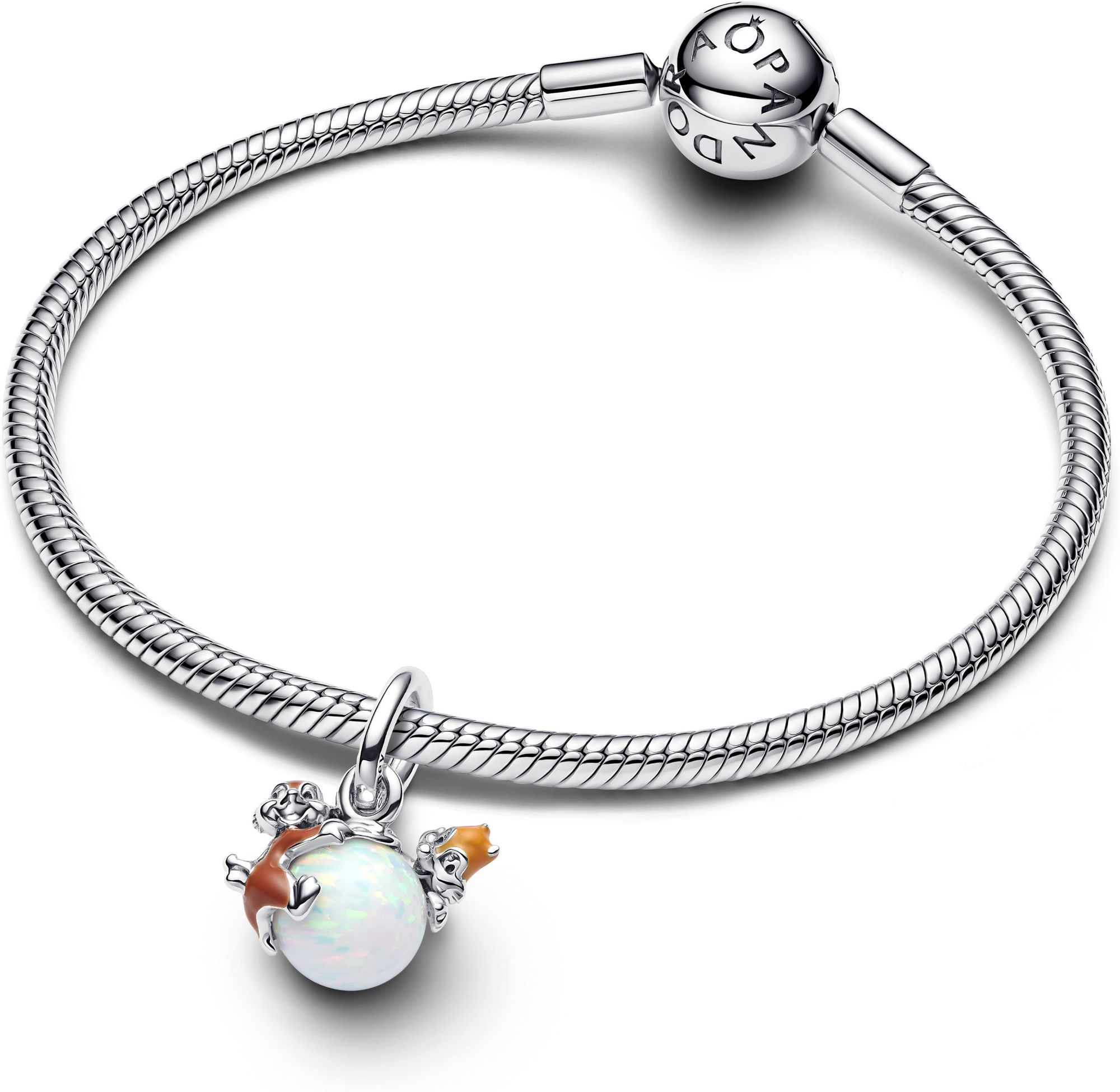 Pandora Sterling silver Enamel Synthetic Opal White 793532C01 Anhänger