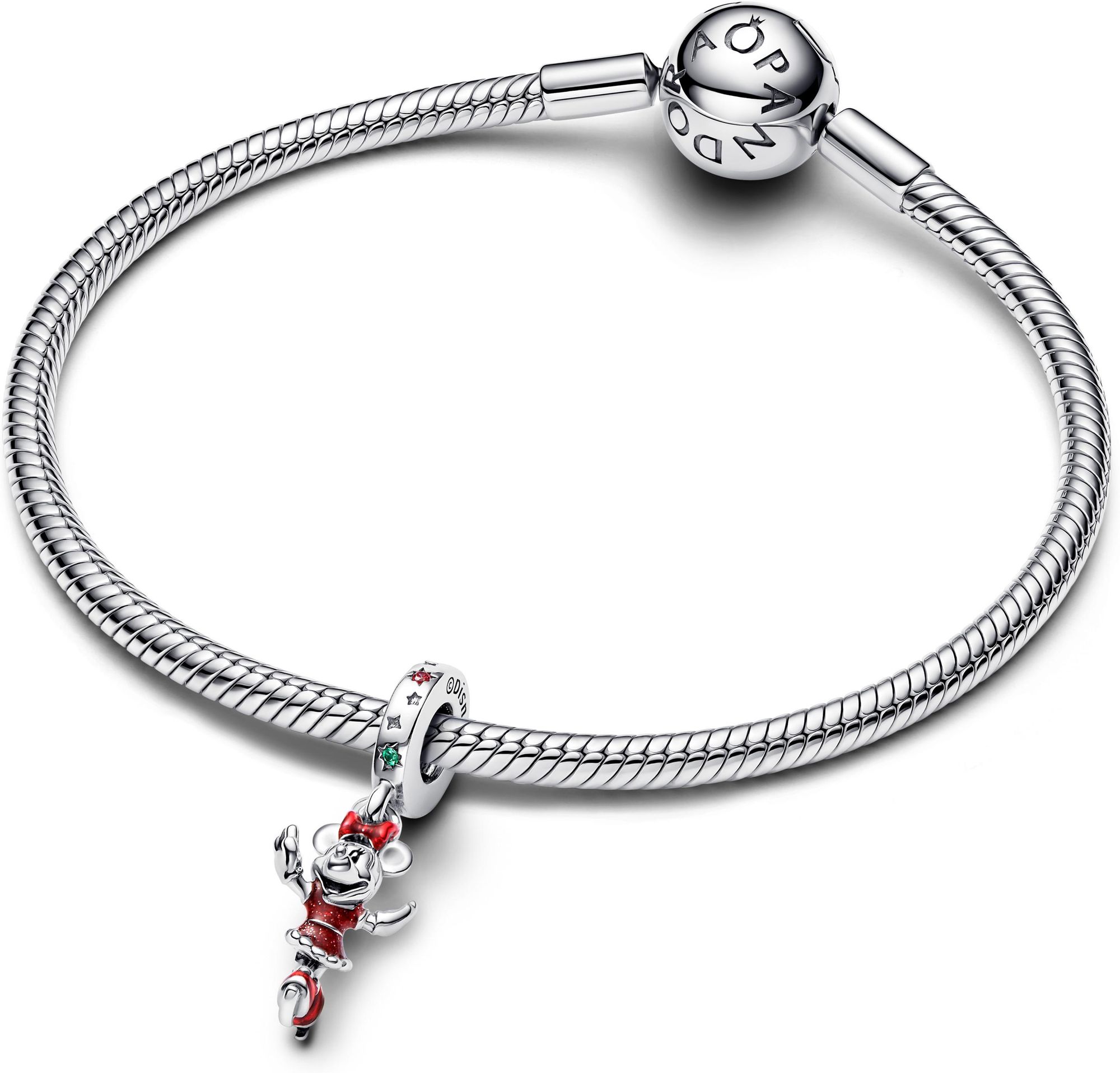 Pandora Sterling silver Enamel Mixed stone Red 793530C01 Pendente