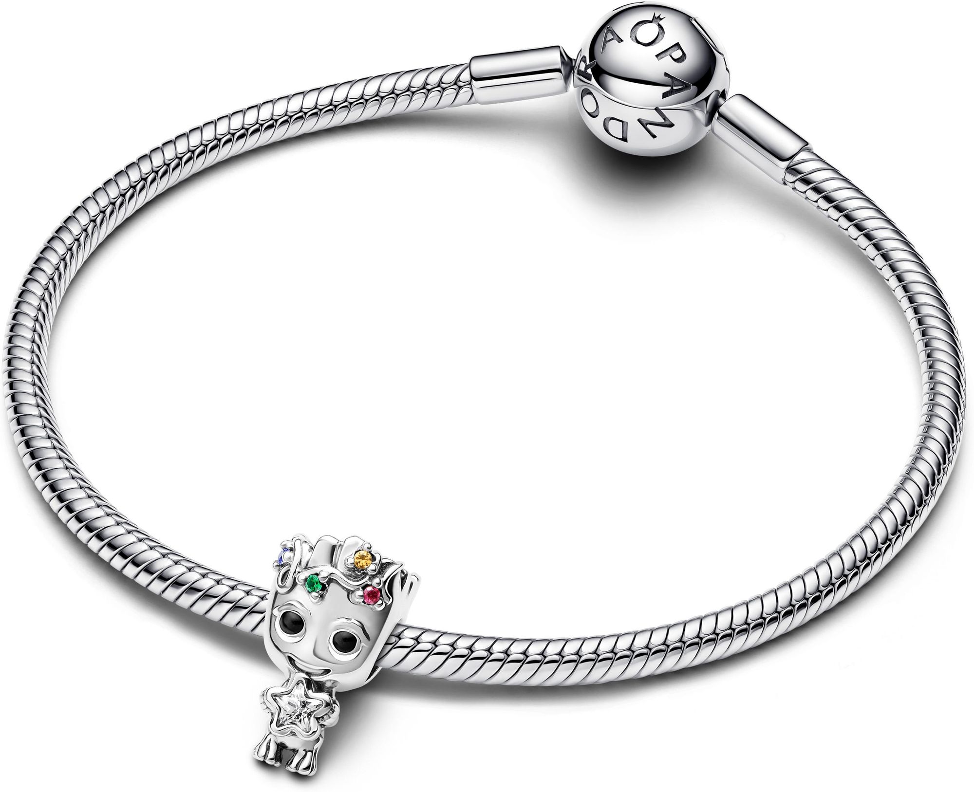 Pandora Sterling silver Enamel Mixed stone Multicolor 793559C01 Pendente